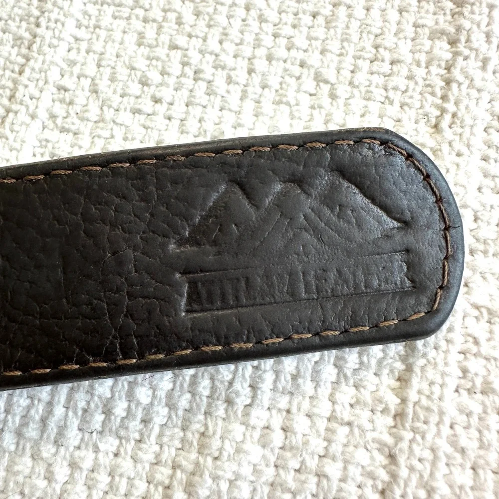 VTG Atitlan Leather Money Belt Brown Hidden Zipper‎ Travel Security 38 Workwear